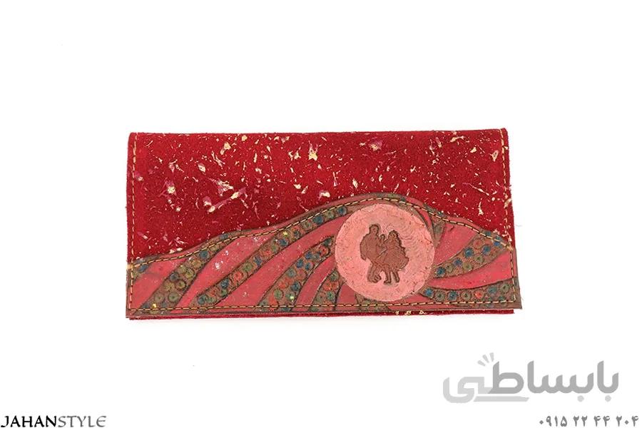 کیف پول و مدارک چرم اشبالت طبیعی مدل قلمزنی