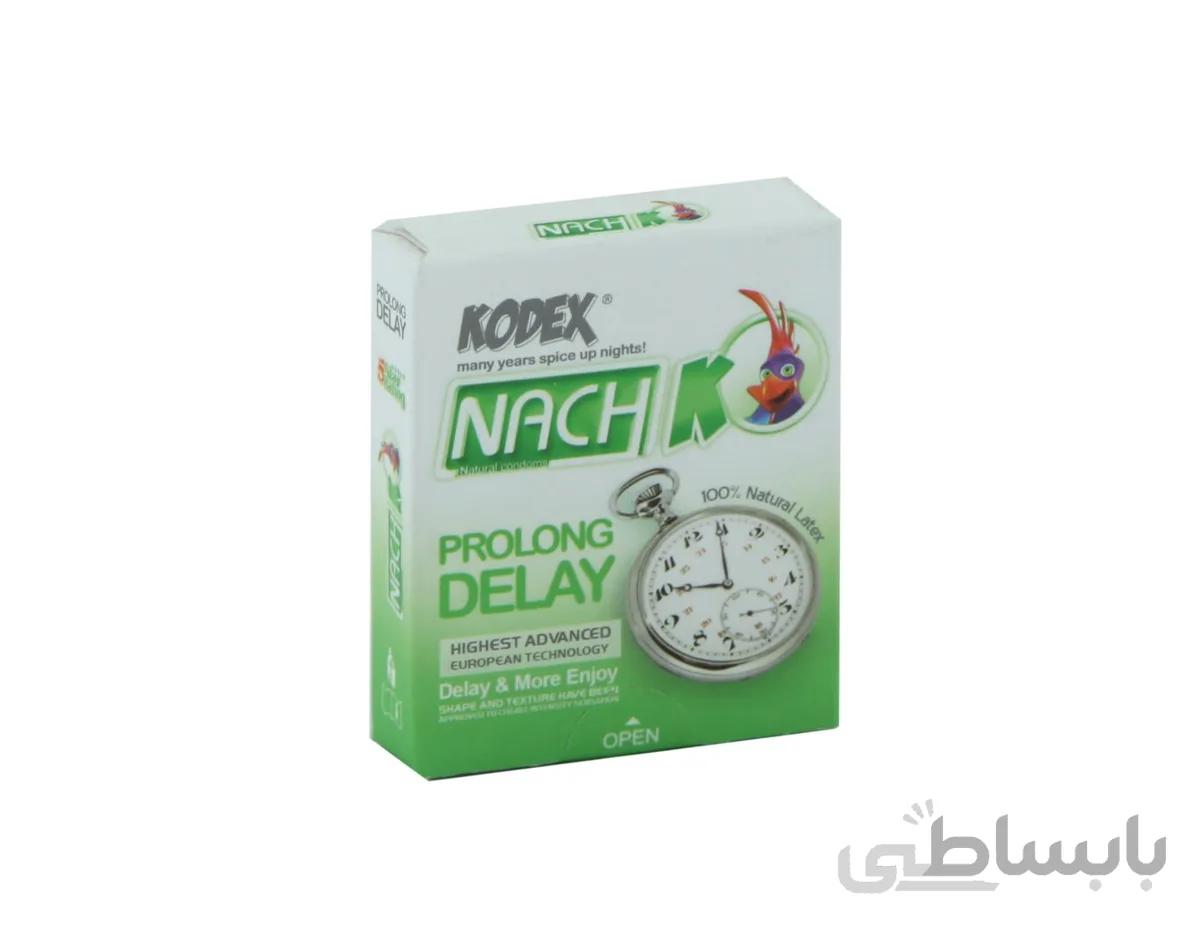 کاندوم تاخیری طولانی کدکس 3 تایی NACH PROLONG DELAY
