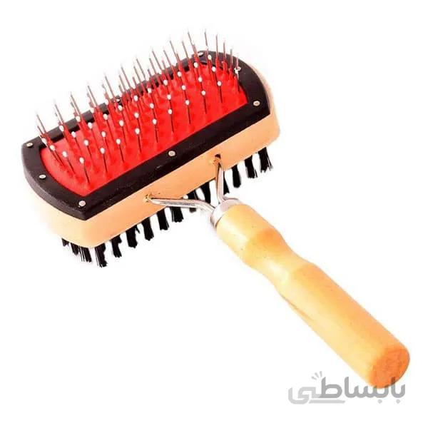 برس دو طرفه سگ و گربه دی پی اس گروپ دسته چوبی مدل BR-01