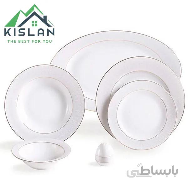 سرویس چینی 28 پارچه غذاخوری سپید صدف