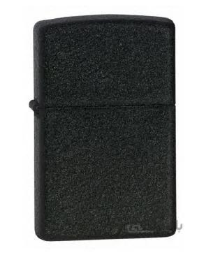 فندک زيپو مدل Reg Black Crackle کد 236 ا Zippo Reg Black Crackle 236 Lighter