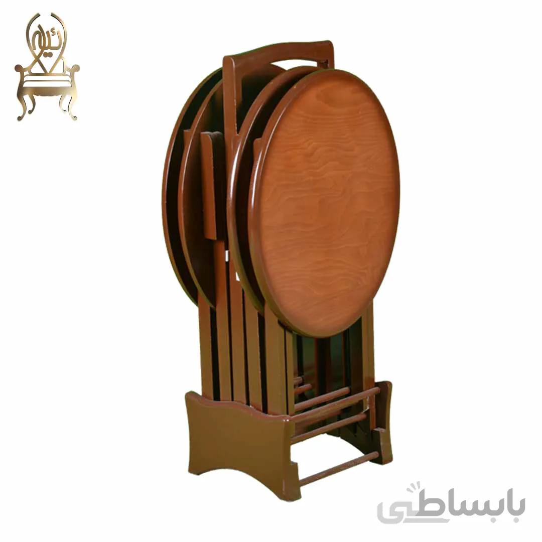 میز جلومبلی و عسلی چمدانی بیضی کد 15002