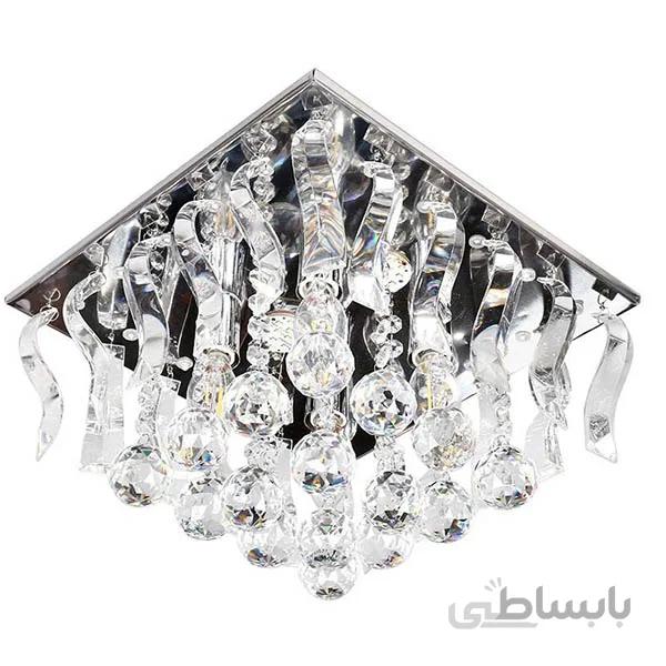 لوستر سقفی کریستالی چشمه نور کد A6638/30-30-S-C کروم