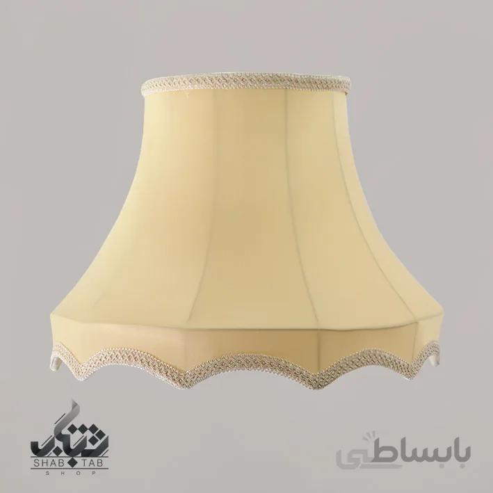 شید آباژور مدل دالبر برعکس سایز 45 کرم سیر – سرپیچ E27