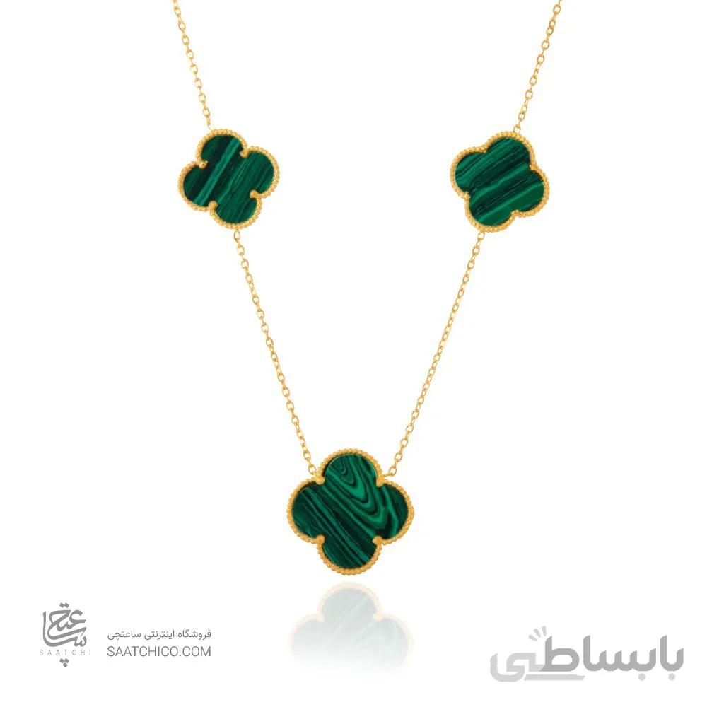 گردنبند طلا زنانه طرح ونکلیف کد XN119