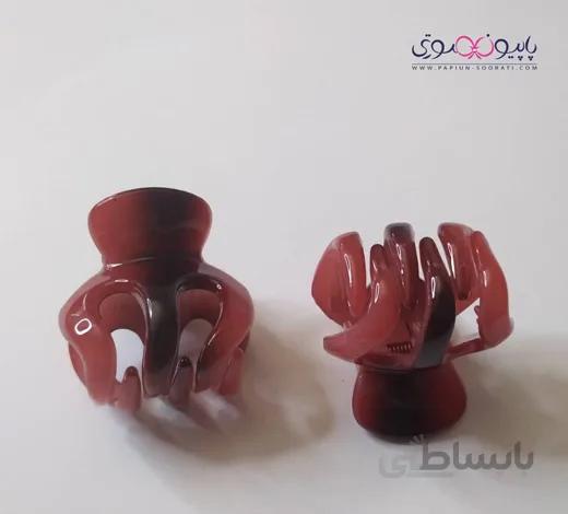 کلیپس مو قهوه ای کوچک