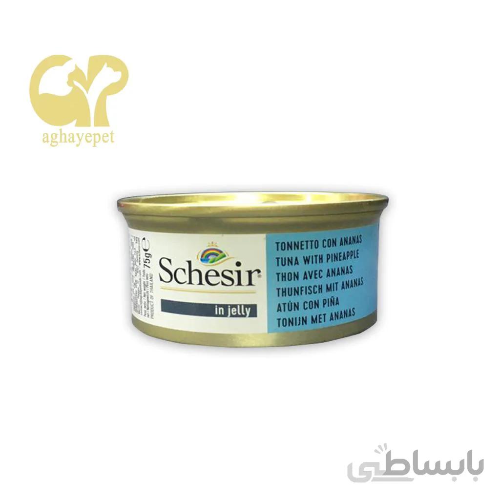 کنسرو شسیر طعم مرغ و اناناس - schesir
