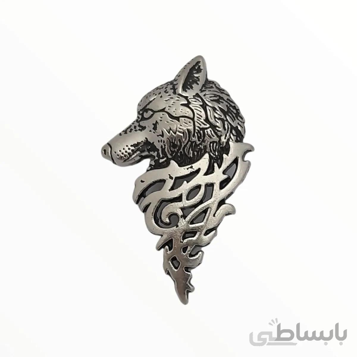 سنجاق سینه طرح گرگ
