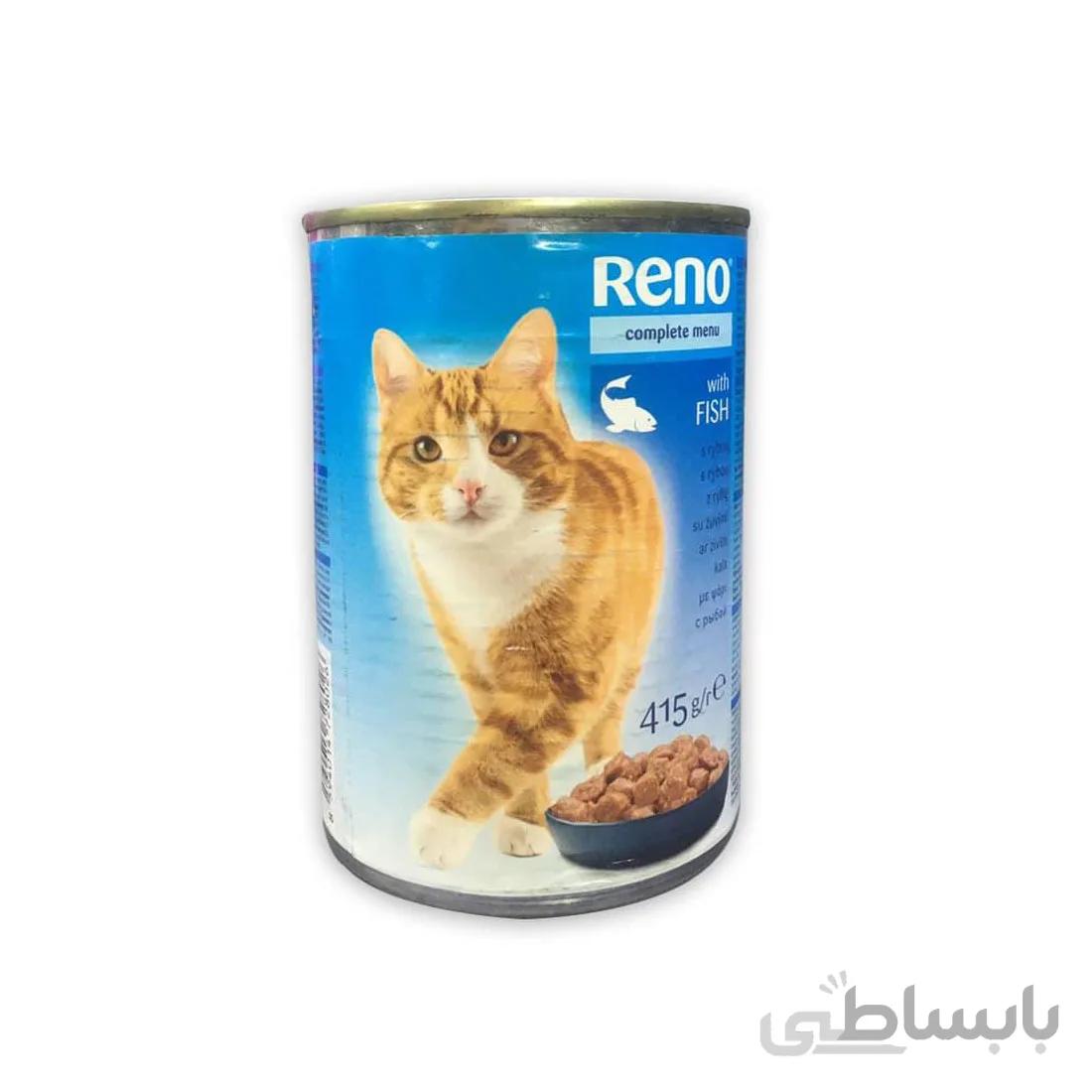 کنسرو گربه رنو طعم ماهی-reno