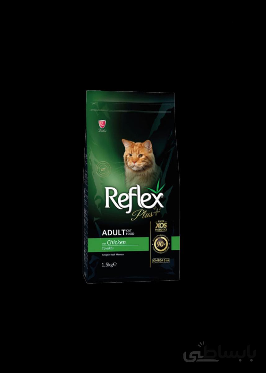 غذای خشک گربه بالغ رفلکس پلاس مدل ادالت با طعم مرغ وزن 1/5 کیلوگرم ا reflex plus adult cat food with chicken 1.5 kg کد 345039