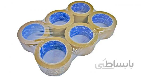 چسب نواری قهوه ای پهن جانسون بسته 6 عددی