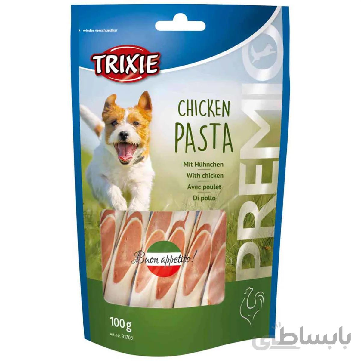 تشویقی سگ تریکسی مدل chicken pasta وزن 100 گرم ا Trixie Chicken Pasta 100g
