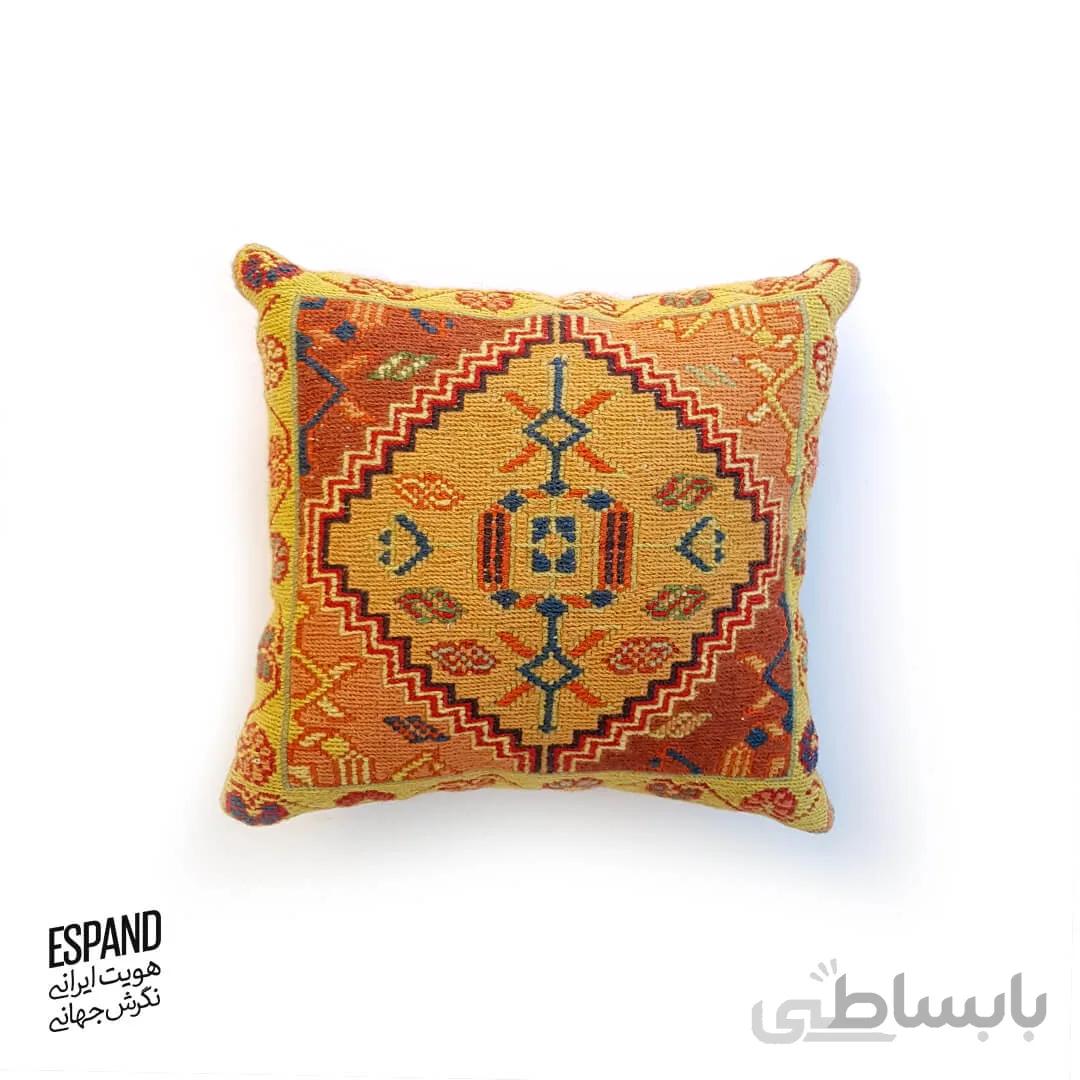 کوسن گلیم سوزنی طرح ترنج