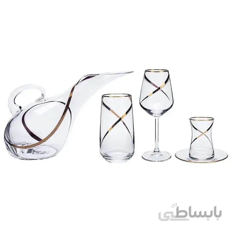 سرویس پارچ و لیوان 49 پارچه کاراجا مدل GOLDA