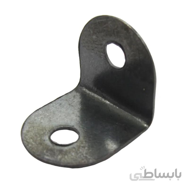 گونیا 90 درجه فلزی ظریف مدل دو پیچ مشکی بسته 10 عددی