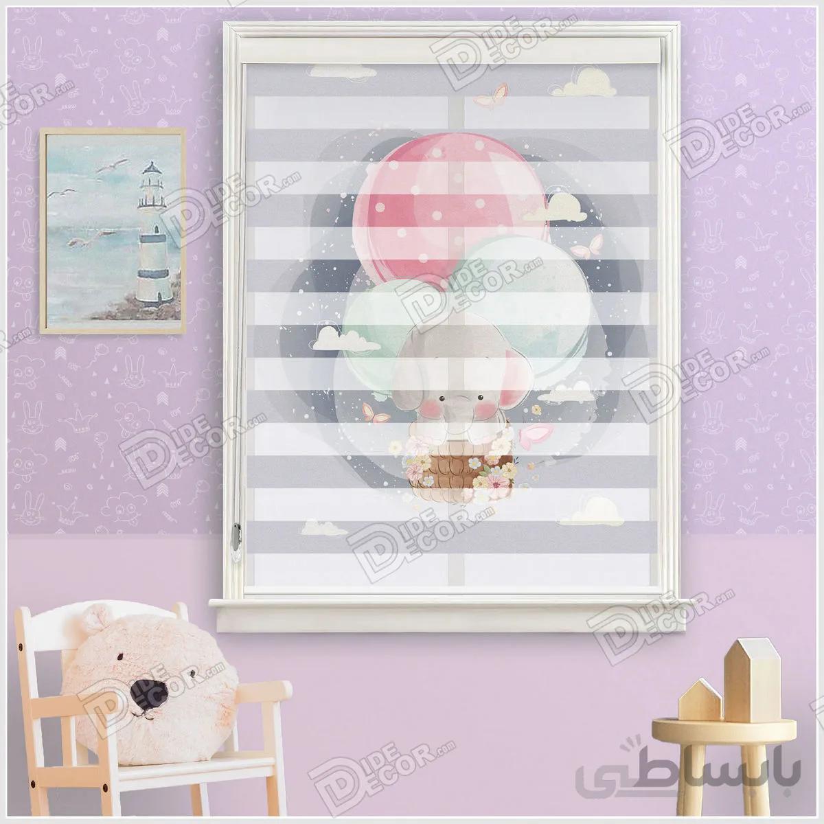 پرده زبرا چاپی کودک کد ZKP-22