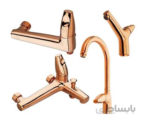 ست 4 تکه شیرآلات آویسا مدل یونیک رزگلد-Rose Gold