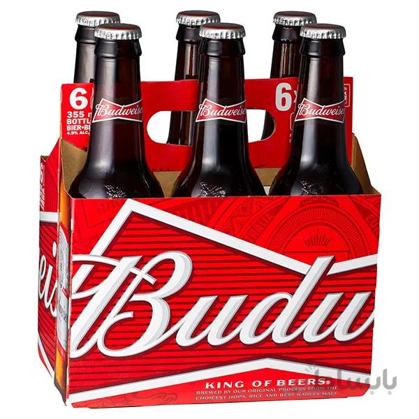 ابجو بادوایزر شیشه بدون الکل پک 6 عددی Budweiser