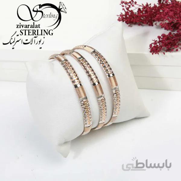 النگو طرح طلا خط و آینه