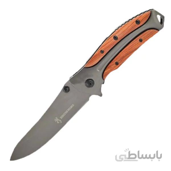 چاقوی کمپینگ برونینگ دسته چوب مدل B-01