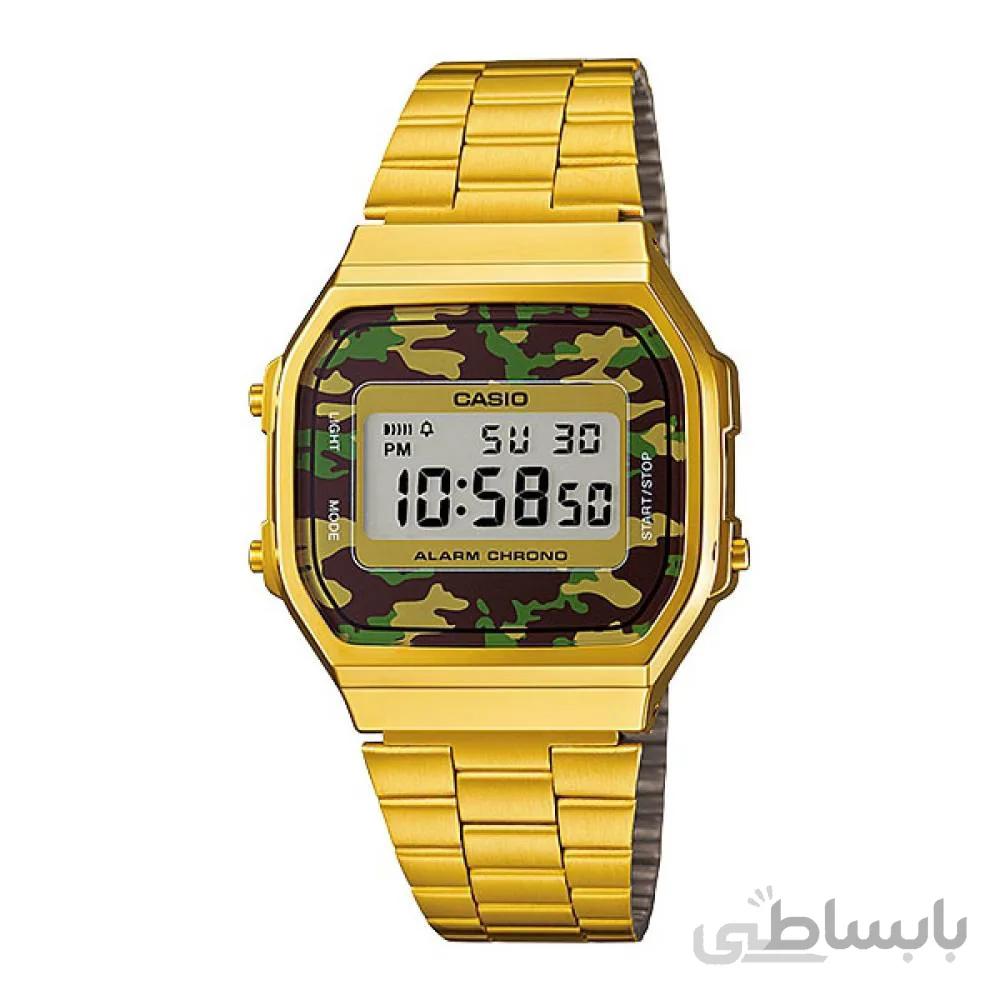 ساعت مچی مردانه و زنانه کاسیو مدل A168WEGC-3DF ا ساعت مچی مردانه و زنانه کاسیو مدل A168WEGC-3DF