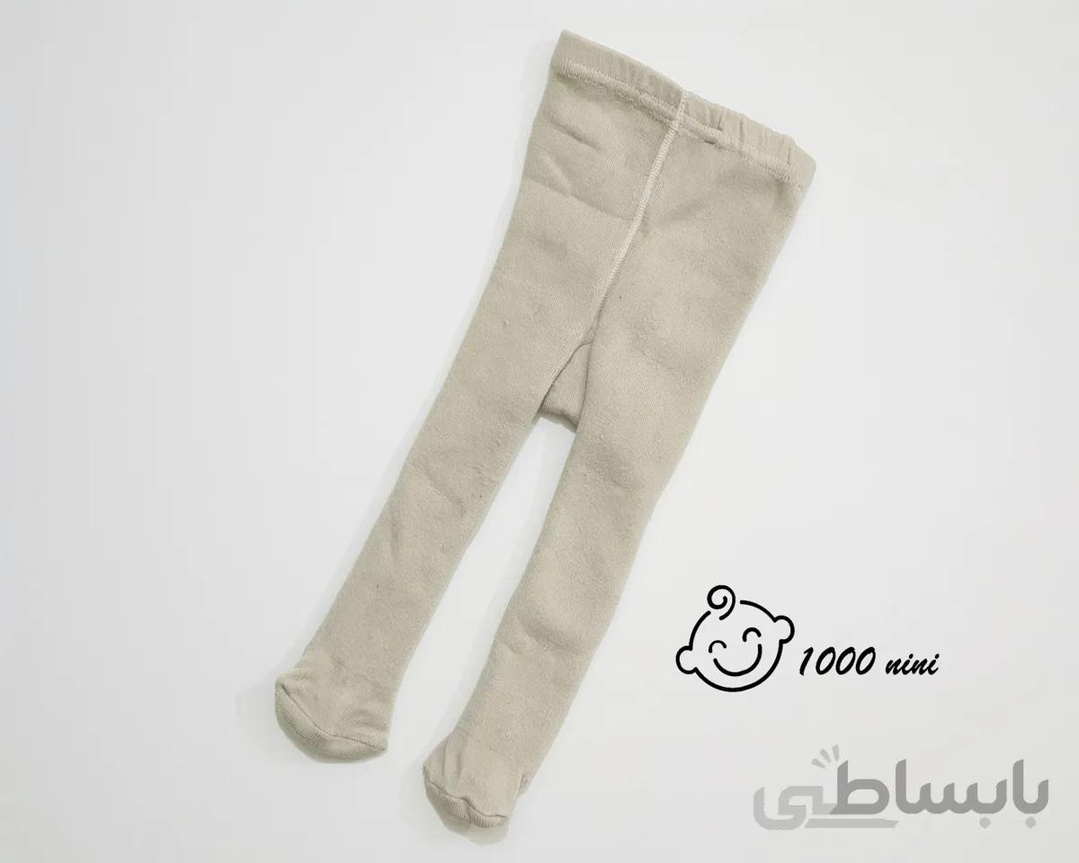 جوراب شلواری گرم تو کرکی سبز طوسی آی تک