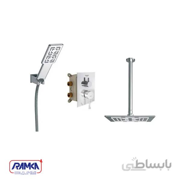 شیر حمام توکار شیری کروم شودر مدل رومر