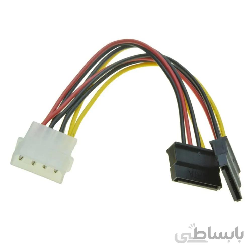 کابل تبدیل برق ۴ پین به دو ساتا مدل TKC