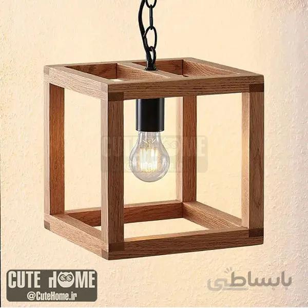 لوستر مدرن چوبی