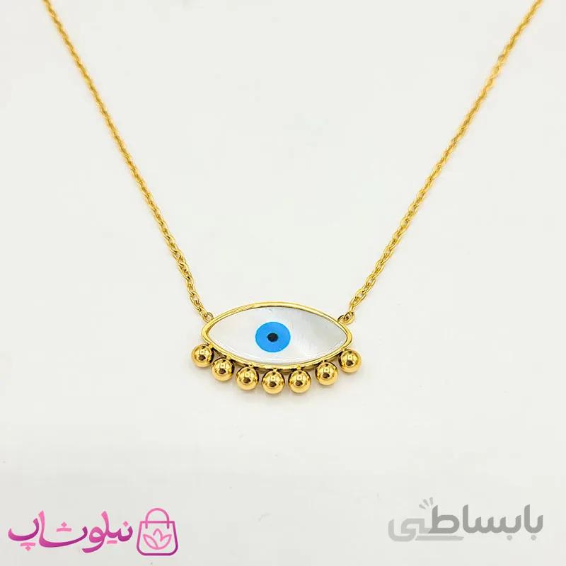 گردنبند زنانه استیل طرح چشم کد 2644