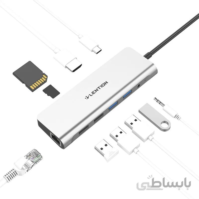 هاب10پورت LENTION USB-C سریZUN مدل C69HEACR