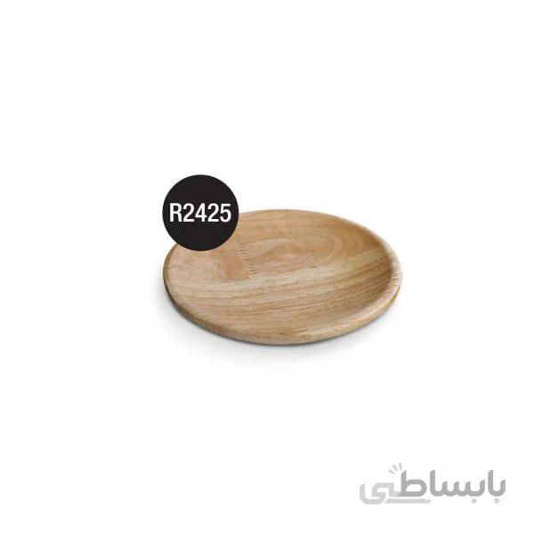 R2425 زیرلیوانی چوبی گرد تخت 14سانتی