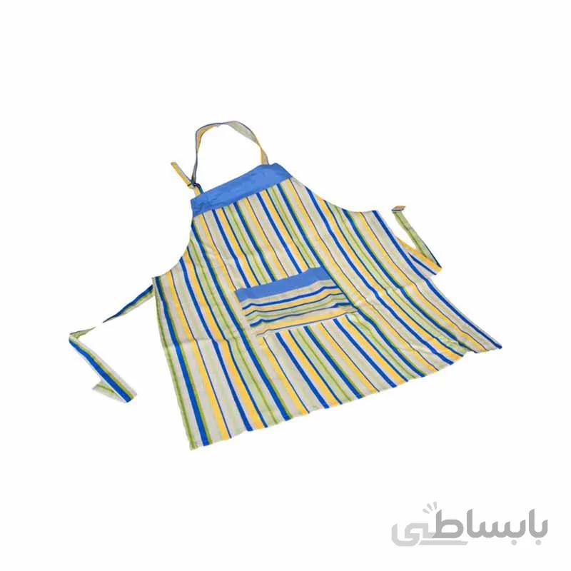 پيشبند کتان رزين تاژ طرح اسپرید آبی