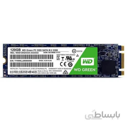 حافظه SSD وسترن دیجیتال مدل Green WDS120G2G0B M2 ظرفیت ۱۲۰ گیگابایت ا Western Digital Green WDS120G2G0B SSD Drive - 120G