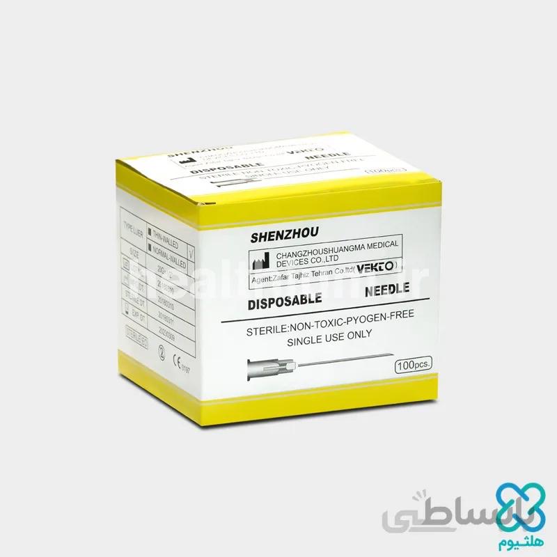 سرسوزن گیج 19 زرد کم رنگ vekto