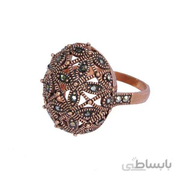 انگشتر مسی مارگازیت مشبک برجسته کد JW335