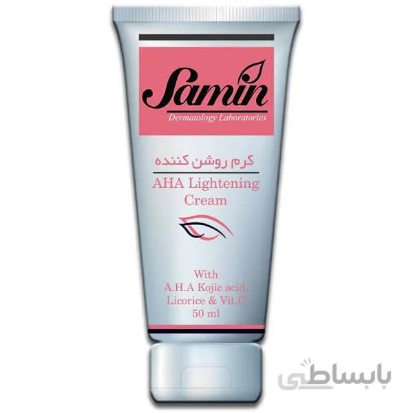 کرم روشن کننده AHA ثمین حجم ۵۰ میلی لیتر