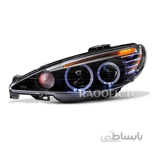 چراغ اسپرت پژو 206 جلو جفت نئون طرح BMW