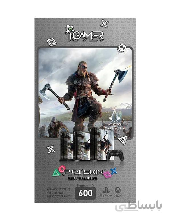 خرید برچسب برای PS4 SLIM طرح بازی Assassin’s Creed Valhalla