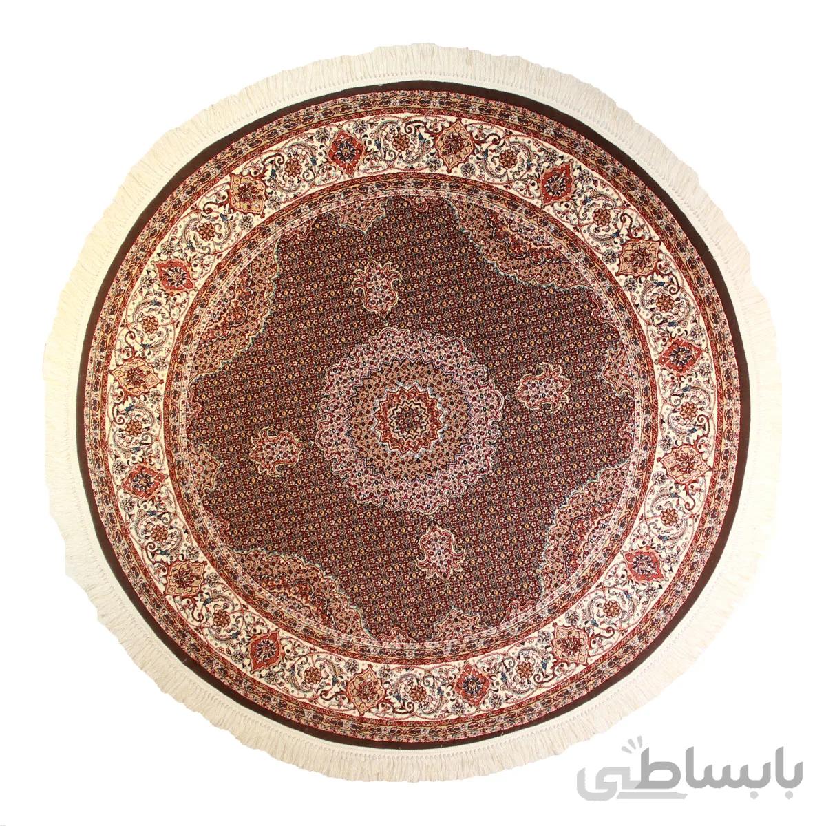 فرش گرد 700 شانه ماهی گردویی