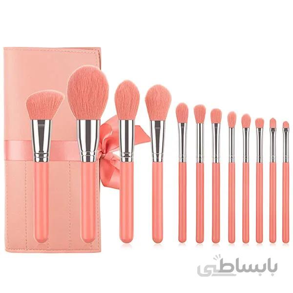 ست براش کیفی ۱۲ عددی رز (Brush Set 12 Pcs Complete)