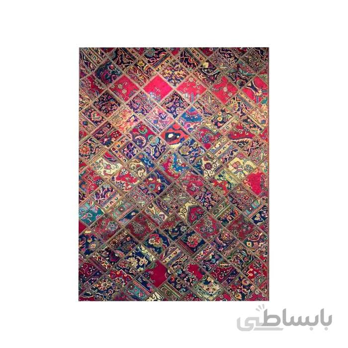 فرش کلاژ تیکه دوزی شده دستباف 1/5*2/20