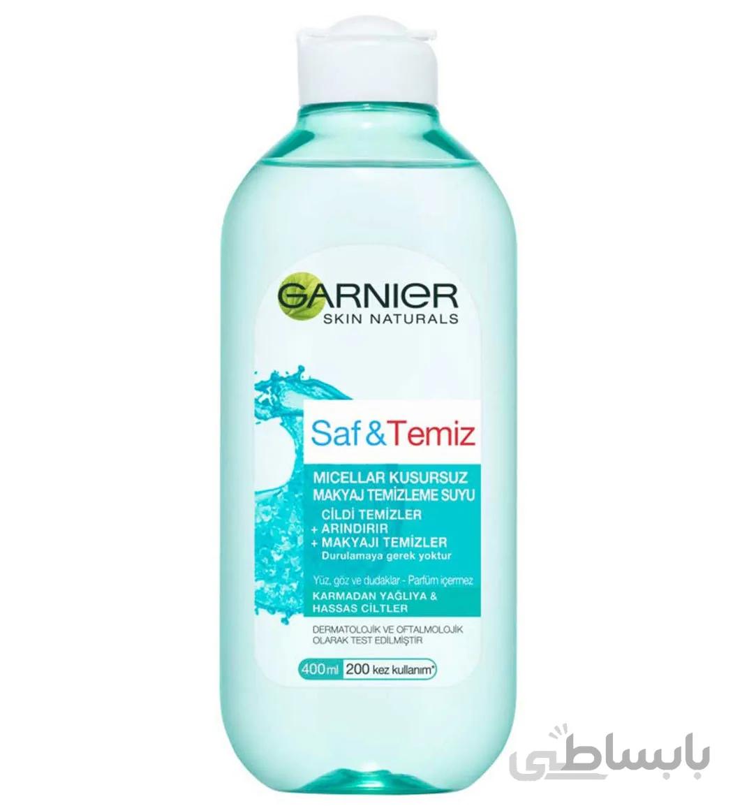 محلول پاک کننده صورت گارنیر حاوی آلوئه ورا در حجم 400 میلی لیتر ا micellar water garnier model hyaluronik aloe 400ml