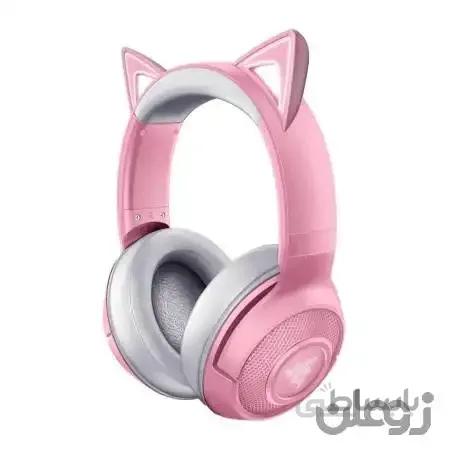 هدست گیمینگ Kraken BT Kitty Edition Quartz ریزر — تصویر 1