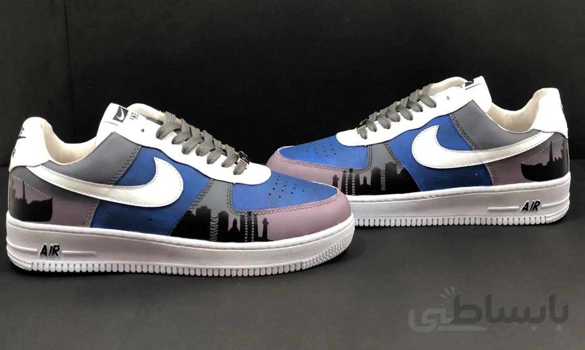 کتونی نایک ایرفورس ۱ طرح شهر ساحلی ا Nike Air Force 1 custom