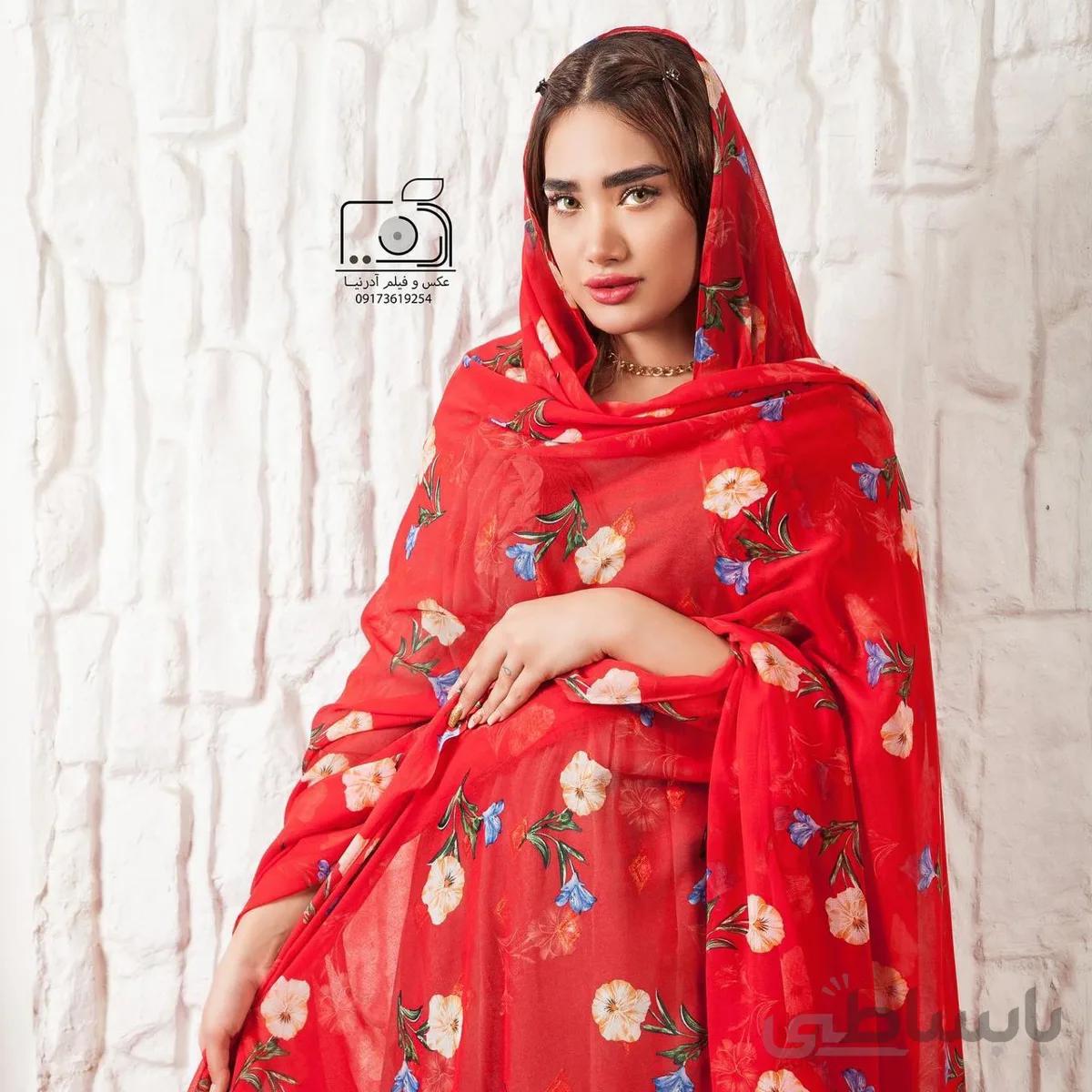 چادر رنگی گل پهن n408