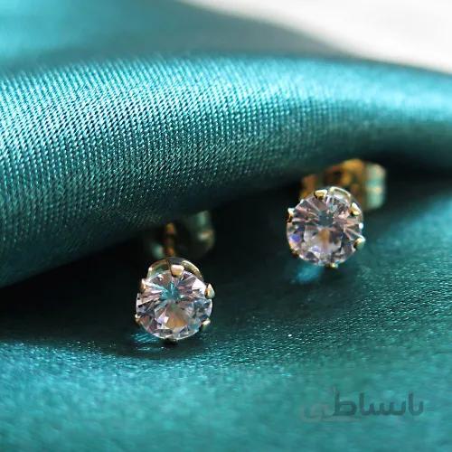 گوشواره میخی تک نگین