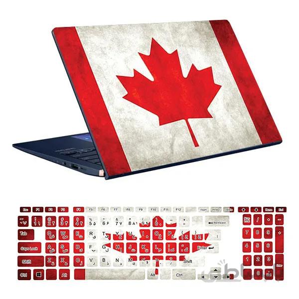 اسکین لپ تاپ طرح Canadaکد۰۱ به همراه استیکر کیبورد