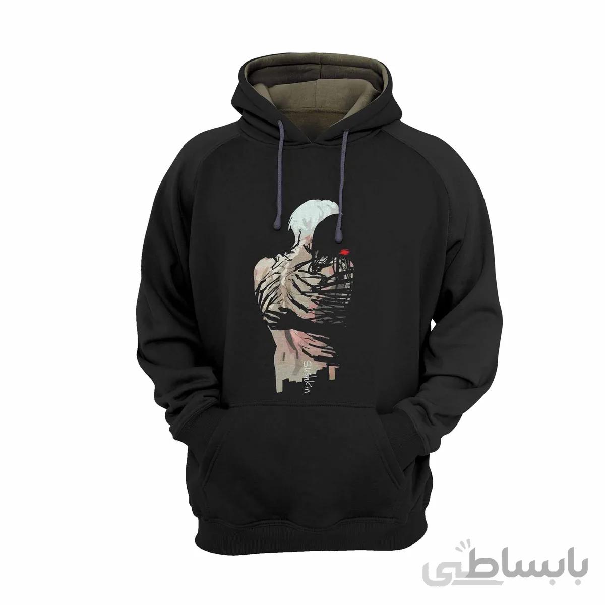 هودی مشکی طرح انیمه توکیو غول Tokyo Ghoul کدKCT10435 کد 285055