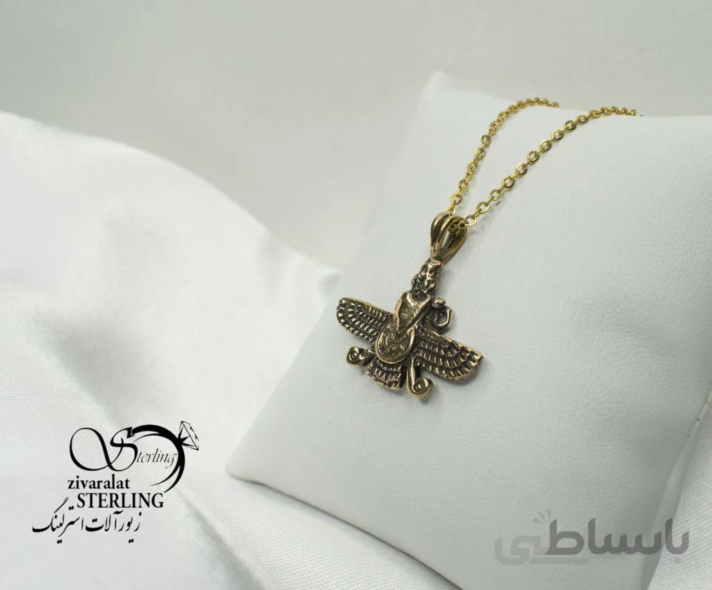 گردنبند فروهر کوچیک طلا روس